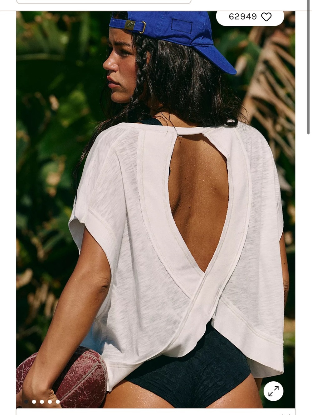 Free People Cream Cropped Tank Top